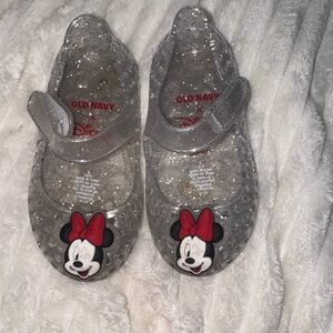 Old Navy Kids Glittery Minnie Mouse Dress Shoes - Silver
